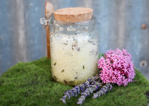 Sal de baño de lavanda y menta